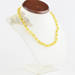 Raw amber necklace baroque multicolour